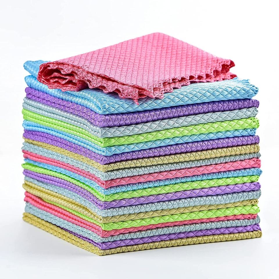 Wholesale Microfiber Household Cleaning Towels Kitchen Cloth Manufacture  and Factory