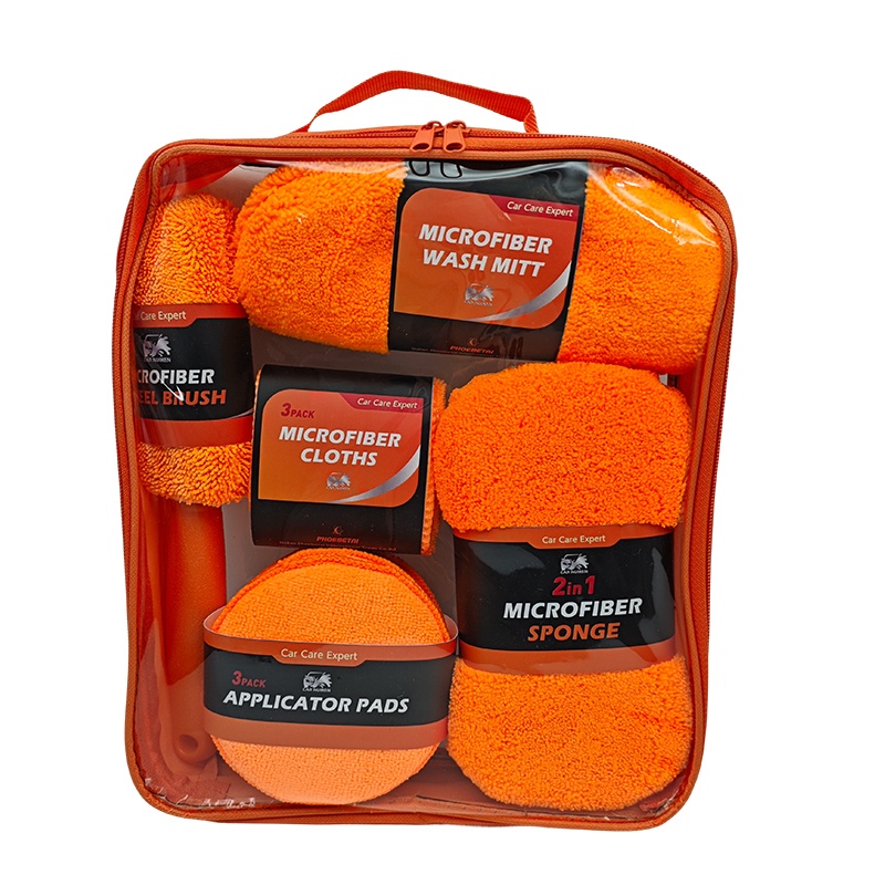 Microfiber car cleaning kit