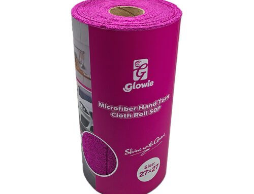 Lint-Free 180 gsm 50P Microfiber Hand-Torn Cloth Roll